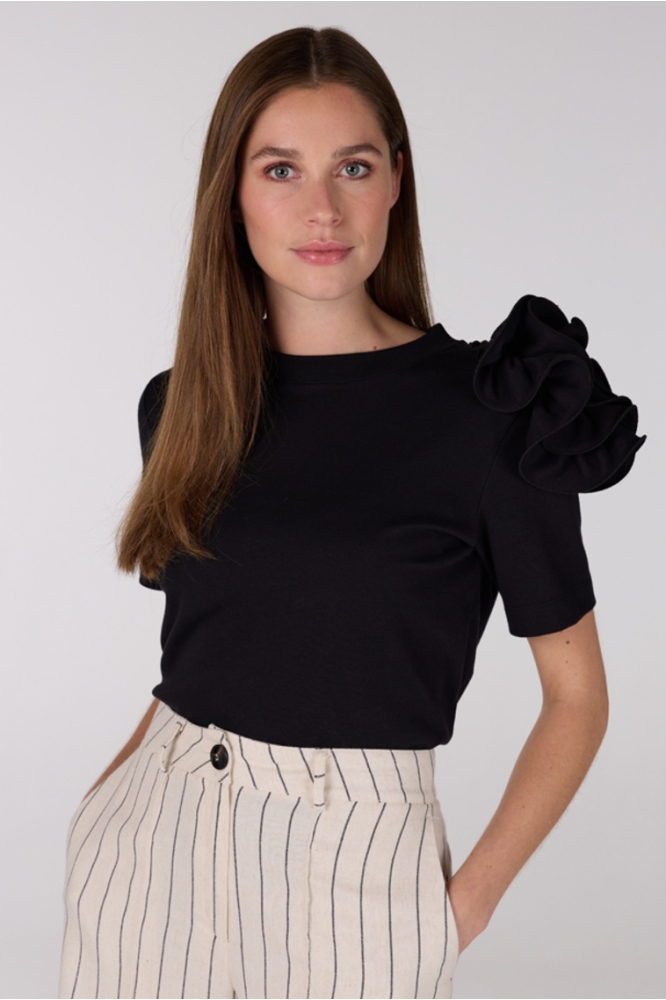ROXY SS25 T SHIRT CO 105 SHORT S 000999 BLACK